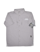 Cabelas Guidwear Shirt Mens M Grey Short Sleeve Button Up 4Most Outdoor - £15.09 GBP