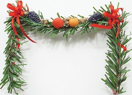 Della Robbia Fireplace Garland mul4146 Christmas Dollhouse Miniature - £10.96 GBP