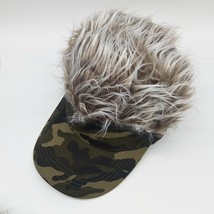 Adult Camouflage Hat Creative Wig Baseball Cap Cotton Visor Sports Cap - £12.58 GBP