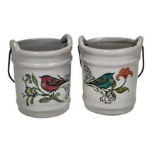 Mini Ceramic Bird Themed Planters Pot for Herbs Seeds Succulents Indoor Planting - £9.02 GBP