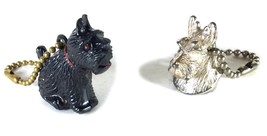 Set of (2) Vintage &quot;Scottish Terriers&quot; Plastic Gumball Vending Machine Keychains - £22.43 GBP