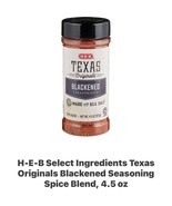 Heb Blackened seasoning Texas select blend. 4.5 oz lot of 2. fish - $563.93 MXN