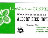 Albert Pick Hotels Blotter MINT Four Leaf  Clover  - $13.86