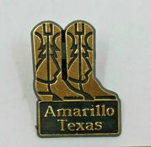 Amarillo Texas Cowboy Boots Plastic Collectible Pin Pinback Souvenir Vin... - £10.35 GBP