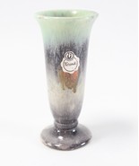 Vintage Small Keramik Germany Drip Glaze Green Black Brown Miniature Flo... - £17.69 GBP