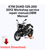 KTM DUKE-125-200 2012 Workshop service repair manual,OEM Manual,Factory ... - $27.36 CAD