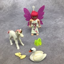 Playmobil Fairy w/ Swan &amp; Baby Unicorn-4148 incomplete - £7.81 GBP