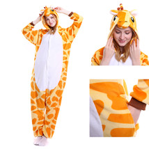 Adult Kigurumi Animal Onesies Jumpsuit Costume Pajamas Sleepwear Giraffe - £18.94 GBP