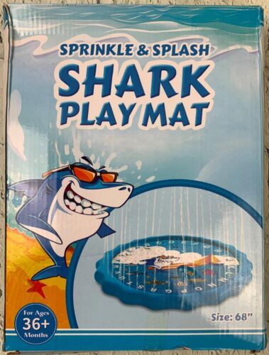 Primary image for Splash Pad Sprinkler for Kids Shark Sprinkler Splash Mat Water 68in