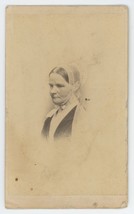 CIRCA 1880&#39;S CDV Elderly Woman Wearing Victorian Style Dress and Bonnet - £8.85 GBP