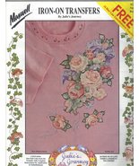 Maxwell Julie&#39;s Journey Blue Ribbon Roses Iron-on Transfers #M2902-16T - £2.39 GBP
