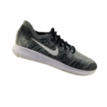 Nike Free RN Flyknit Men&#39;s  Running Shoes Black White Oreo Sz 10 - $46.41