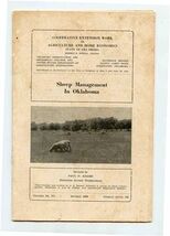 Sheep Management in Oklahoma Booklet 1936 Cooperative Extension Work - $17.82