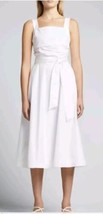 Veronica Beard Positano Belted Midi Dress Womens Size 8 Ruched Stretch NWT $495 - £142.44 GBP