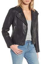 Jacket Leather Womens Black Size Motorcycle Coat Biker Vintage Lambskin ... - £103.71 GBP