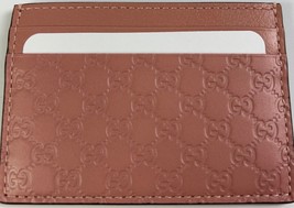Gucci Pink Leather Microguccissima Card Holder Womens - £147.72 GBP