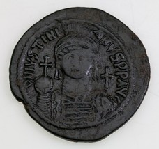 527-565 Ad Bizantino Emp. Justinian I AE Follis Antioquía (Theoupolis) S... - $5,250.10 MXN