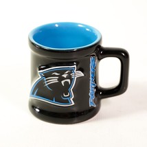 NFL Football Carolina Panthers 3D 2&quot; Shot Glass Ceramic Mug Cup Barware Black - £10.47 GBP