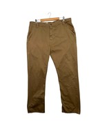 The Territory Ahead Pants Mens 40x32 Brown Straight Leg Casual Cotton Chino - $35.19 CAD