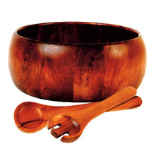Gibson Home Laroda 3-Piece Salad Bowl Set, Brown Wood - $65.12