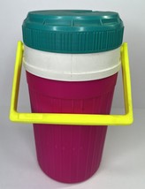 IGLOO Cooler Jug 1/2 Gallon Pink Yellow Teal Vintage Retro 80s 90s Beach Camping - £15.04 GBP
