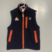 Puma The Neverworn II Sherpa Full Zip Vest Navy Blue Mens Sz M (623014-1... - $78.87