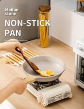 Maifan Stone Non-Stick Frying Pan Set with Glass Cover - £52.23 GBP+