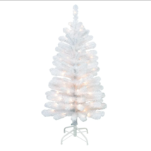 4ft Pre Lit Artificial Tree White Christmas Valentines Easter Wedding Party - £56.22 GBP