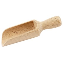 Wooden Scoop (5.5 Inches) Natural Beech Wood Scoop For Flour, Bath Salt, Sugar,  - £13.30 GBP