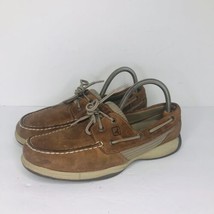 Sperry Top Sider Women&#39;s Leather Boat Shoes Casual Loafers Linen Oat Size 9 - £18.16 GBP