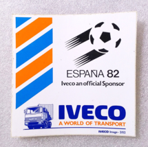 Iveco &amp; Spain 82 Fifa World Cup ✱ Vintage Sticker Decal Soccer Advertising 1982 - £11.83 GBP