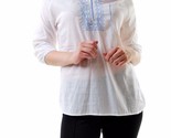 SUNDRY Womens Shirt Printed 3/4 Sleeve Stylish White Size S 43528 - $36.43