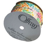 Offray Silk Ribbon Urban Cinta 1 1/2 X 9Ft  100% Polyester Flowers Pattern - $12.75