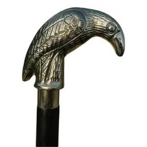 Vintage Brass Walking Stick Raven Handle Nautical Victorian Crow Stick C... - £29.17 GBP