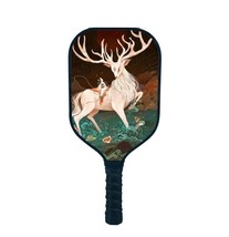 Juciao Deer God 5&quot; Handle Pickleball Paddle Carbon Fiber Composite USA - £25.27 GBP