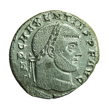 Roman Coin Maxentius Follis AE24mm Head / Hexastyle Temple Roma 03974 - £39.46 GBP