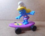 Hardees Smurfin’ Smurfs Pink Skateboard Smurfette 1990 Peyo Applause M7 - $9.89