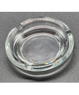 Vintage Small Clear Glass Ashtray  Heavy Thick &quot;80&#39;s Bar / Restaurant Style - £15.22 GBP