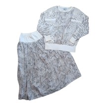 VTG I.B. Sport Silk Cotton Two Piece Mixed Animal Print Outfit Medium Large - £31.29 GBP
