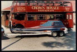 from ALBUM * SNAPSHOT Double Decker Bus CROWN ROYALE restaurant SPEEDBOAT - $8.95