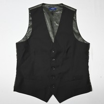 NEW Gioberti Medium M Black Prom Formal Mens Vest Suit Waistcoat Button Front - $27.29