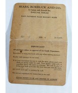 SEARS ROEBUCK &amp; CO 5/13/1940 - 1941 EASY PAYMENT PLAN RECEIPT BOOK Dalla... - $8.54