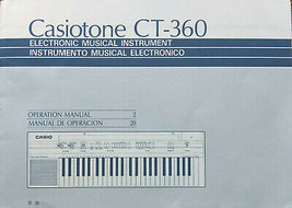 Casio CT-360 Casiotone Keyboard Original User&#39;s Operating Owner&#39;s Manual Booklet - £19.41 GBP