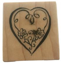 PSX Rubber Stamp Heart With Flowers Ribbon Swirl Friendship Card Making ... - £4.73 GBP