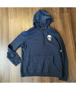 Karl Lagerfeld Iconic Ikonik Face Patch Navy Blue Soft Hoodie Sweatshirt... - £79.69 GBP