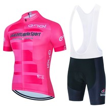 Tour De Italy D&#39;ITALIA Pink Cycling Jersey Set  Cycling Clothing MTB Clothes Bic - £73.72 GBP