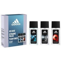 ADIDAS Deodorant Body Fragrance Gift Set: Ice Dive Dynamic Pulse Team Force, 3Pc - $31.67