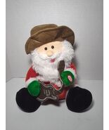 Hugfun Cowboy Singing Santa Plush Guitar 10.5&quot; &quot;Santa Claus Is coming to... - $18.80