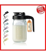 Elegant 32oz Glass Pitcher with Airtight Lid - Ideal for Juices and Cold... - $28.70