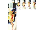 Vintage New Years Eve D12 Lighters Set of 5 Electronic Refillable Butane  - $15.79